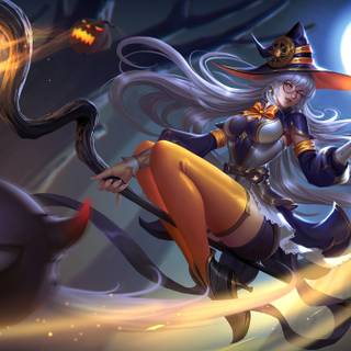 Halloween girl 4k wallpaper