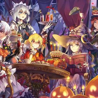 Halloween cartoon PC wallpaper