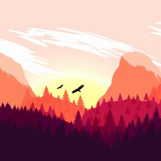 Minimal mountain 1920x1080 wallpaper