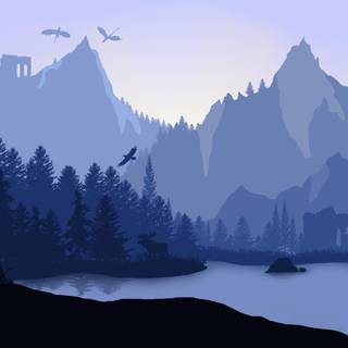 Minimal mountain 1920x1080 wallpaper