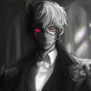 Anime 4k black consola wallpaper