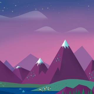 Minimal mountain 1920x1080 wallpaper