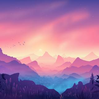 Minimal mountain 1920x1080 wallpaper