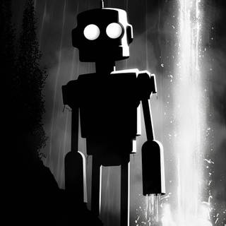 Minimalist robot wallpaper