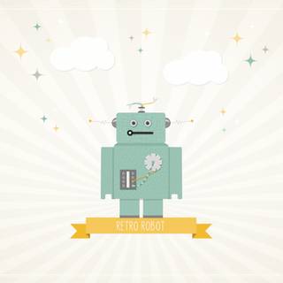 Minimalist robot wallpaper