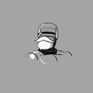 Minimalist robot wallpaper