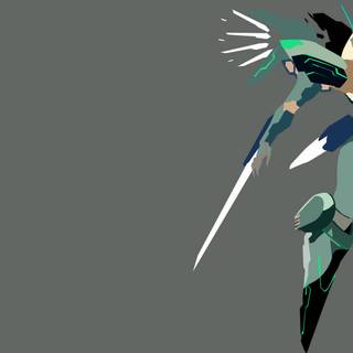 Minimalist robot wallpaper