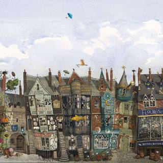 Harry Potter illustration wallpaper