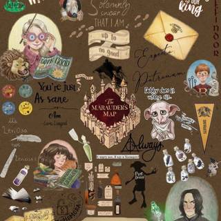 Harry Potter illustration wallpaper