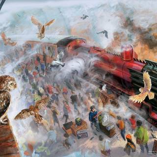 Harry Potter illustration wallpaper