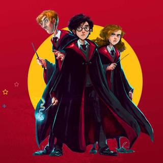 Harry Potter illustration wallpaper