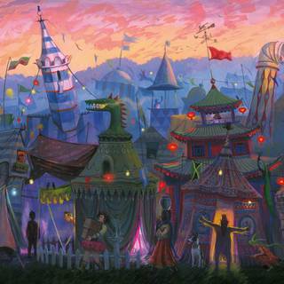 Harry Potter illustration wallpaper