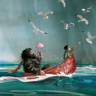 Harry Potter illustration wallpaper