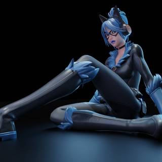 Black Cat Fortnite wallpaper