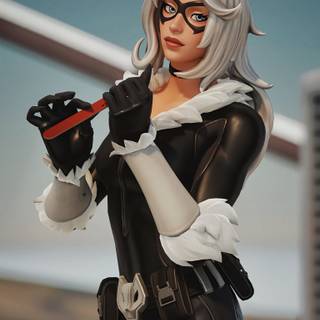 Black Cat Fortnite wallpaper