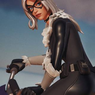 Black Cat Fortnite wallpaper