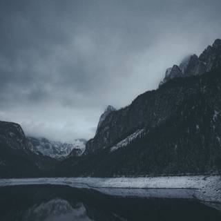 Winter dark landscape wallpaper