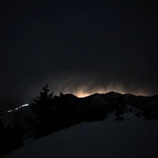 Winter dark landscape wallpaper