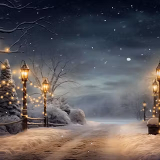 Winter dark landscape wallpaper