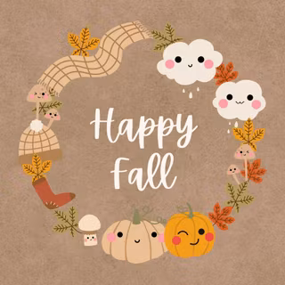 Cute Kawaii autumn wallpaper
