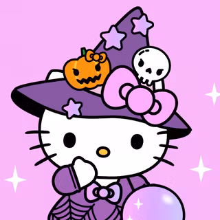 Computer Halloween Hello Kitty wallpaper