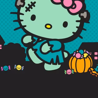 Hello Kitty cute Halloween wallpaper