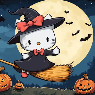 Computer Halloween Hello Kitty wallpaper