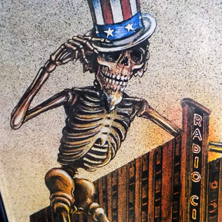 Uncle Sam skeleton wallpaper