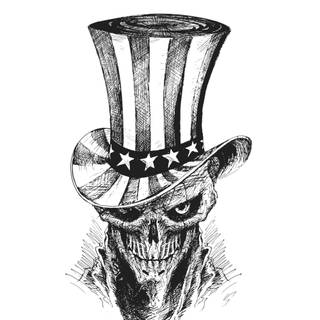 Uncle Sam skeleton wallpaper