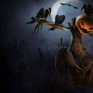 Aesthetic scarecrow wallpaper