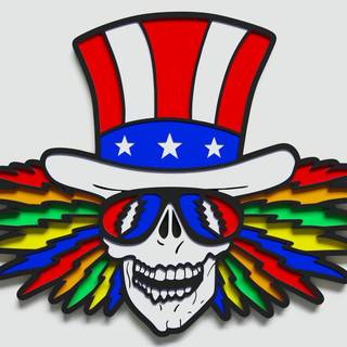 Uncle Sam skeleton wallpaper