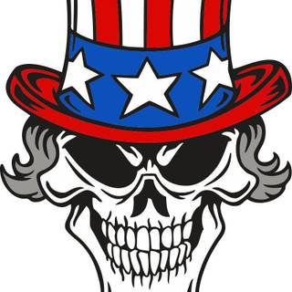 Uncle Sam skeleton wallpaper