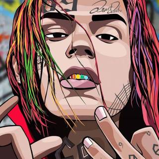 Cartoon portrait wallpaper