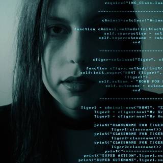 Coding girl wallpaper