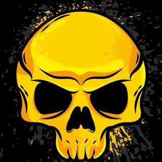 Yellow skull wallpaper