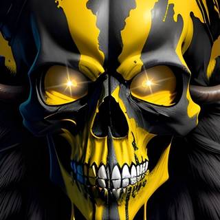Yellow skull wallpaper
