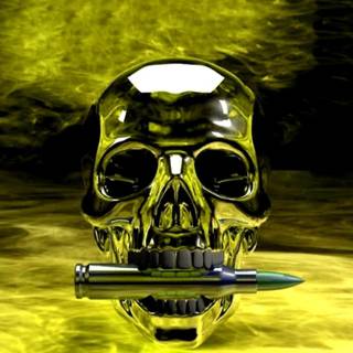Yellow skull wallpaper