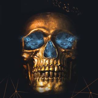 Yellow skull wallpaper