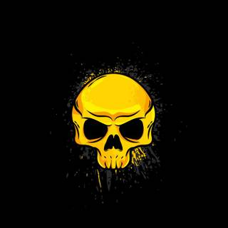 Yellow skull wallpaper