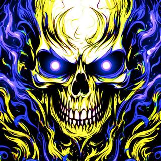 Yellow skull wallpaper