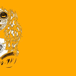 Yellow skull wallpaper