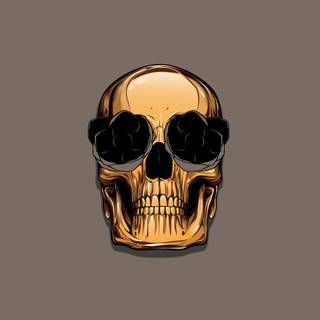 Yellow skull wallpaper