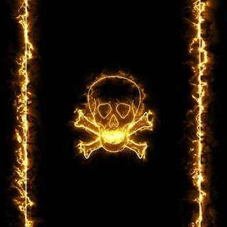 Yellow skull wallpaper