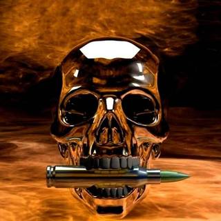 Yellow skull wallpaper