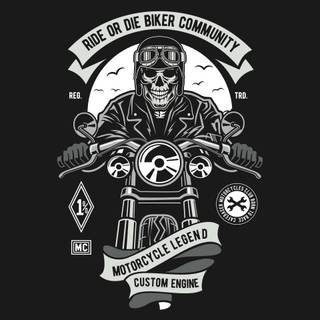 Skull biker wallpaper