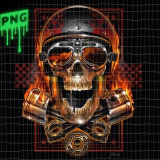 Skull biker wallpaper