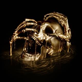 Yellow skull wallpaper