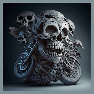 Skull biker wallpaper