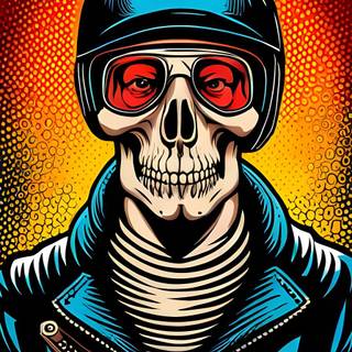 Skull biker wallpaper