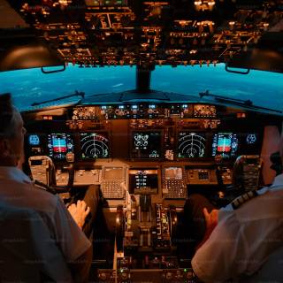 Aeroplane cockpit wallpaper